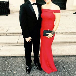 Cachet Red Evening Gown Formal Dress